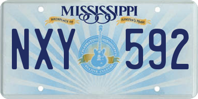 MS license plate NXY592