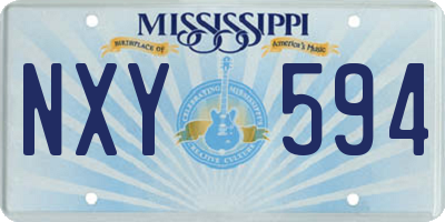MS license plate NXY594