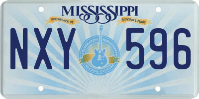 MS license plate NXY596