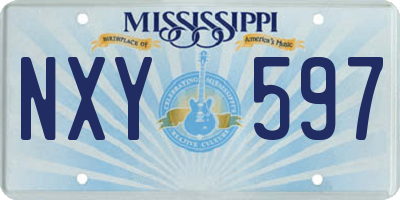 MS license plate NXY597
