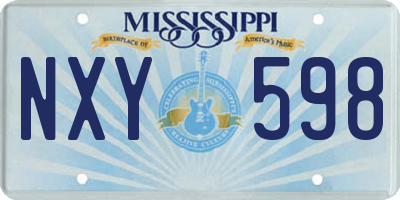 MS license plate NXY598