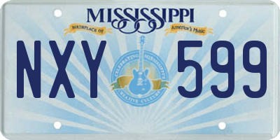 MS license plate NXY599