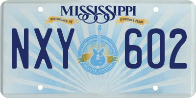 MS license plate NXY602