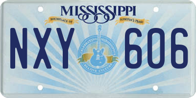 MS license plate NXY606