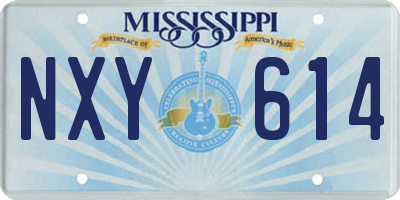 MS license plate NXY614