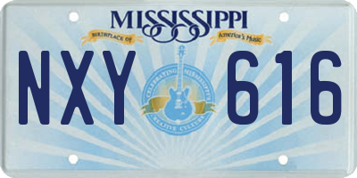 MS license plate NXY616