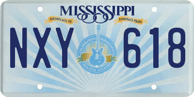 MS license plate NXY618