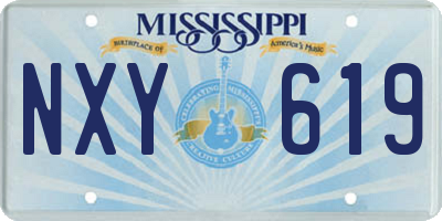 MS license plate NXY619
