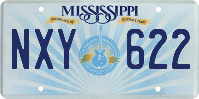 MS license plate NXY622