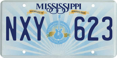 MS license plate NXY623