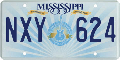 MS license plate NXY624