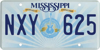 MS license plate NXY625