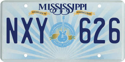 MS license plate NXY626