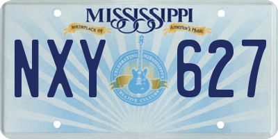 MS license plate NXY627