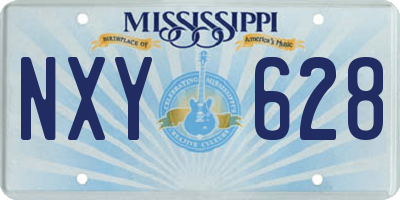 MS license plate NXY628
