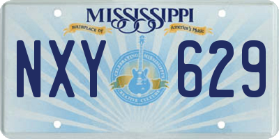 MS license plate NXY629