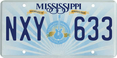 MS license plate NXY633