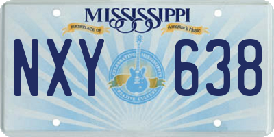 MS license plate NXY638