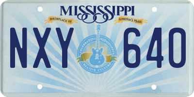 MS license plate NXY640