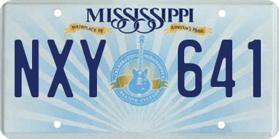 MS license plate NXY641