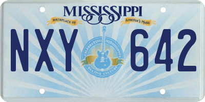 MS license plate NXY642