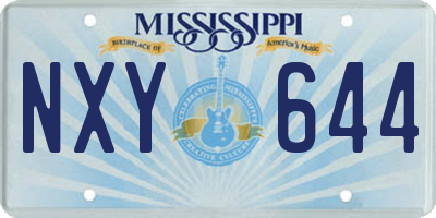 MS license plate NXY644