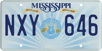 MS license plate NXY646