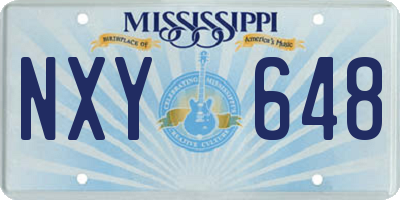 MS license plate NXY648