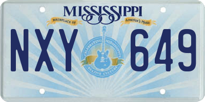 MS license plate NXY649