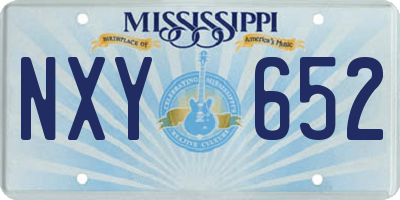 MS license plate NXY652