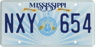 MS license plate NXY654