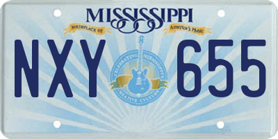 MS license plate NXY655