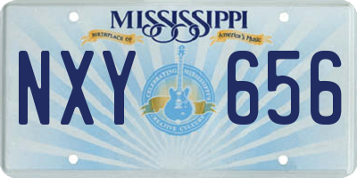 MS license plate NXY656