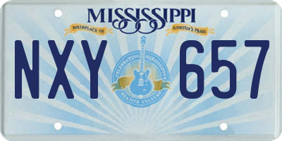 MS license plate NXY657