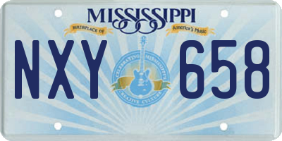 MS license plate NXY658