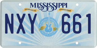 MS license plate NXY661
