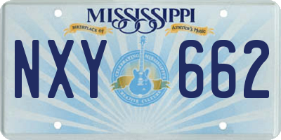MS license plate NXY662
