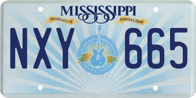 MS license plate NXY665