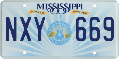 MS license plate NXY669