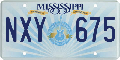MS license plate NXY675