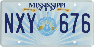 MS license plate NXY676