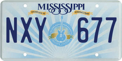 MS license plate NXY677