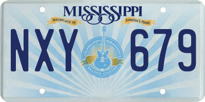 MS license plate NXY679