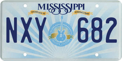 MS license plate NXY682