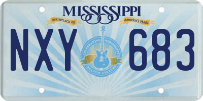 MS license plate NXY683