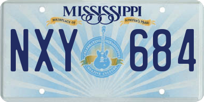 MS license plate NXY684