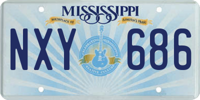 MS license plate NXY686