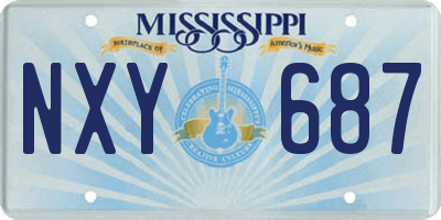 MS license plate NXY687