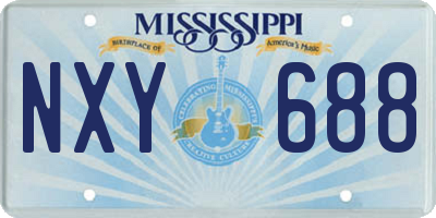 MS license plate NXY688