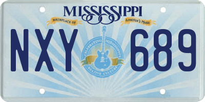 MS license plate NXY689